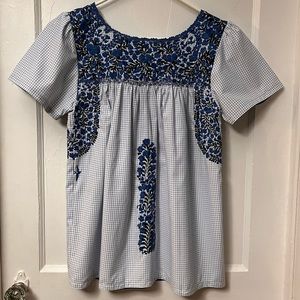 GORGEOUS Mi Golondrina blue embroidery